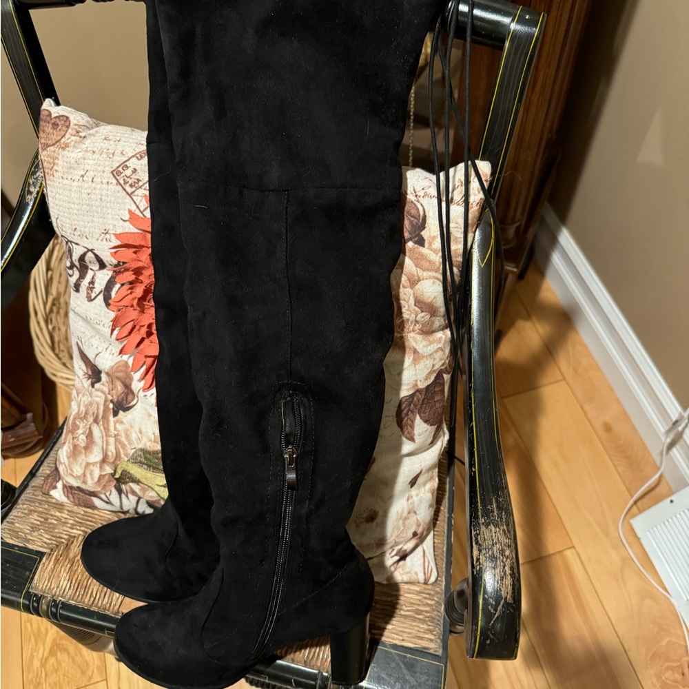 Over knee black soft black boots